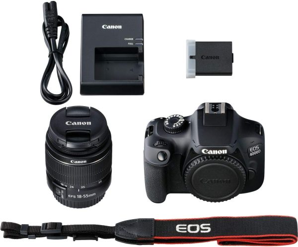 EOS 4000D DSLR Camera with 18-55mm f/3.5-5.6 III Lens - Pixi Advanced Bundle (International Version) (Renewed) - Image 2